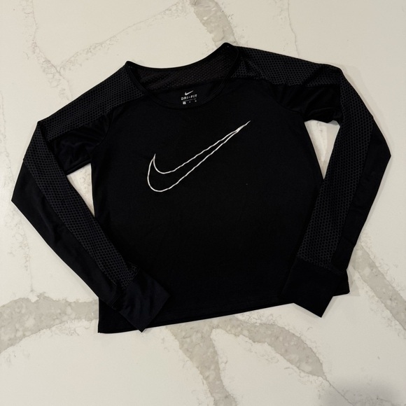 Nike Tops - Nike Dri-FIT Long Sleeve Running Top Women’s Small Black Activewear Workout Gym